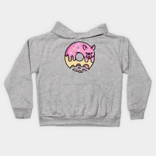 Strawberry donut dog Kids Hoodie